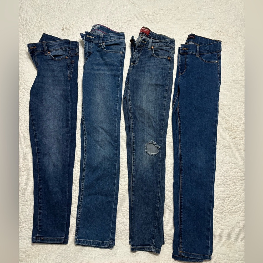 Bundle of Four Pairs of Girls' Jeans - Size 12 - Good Used Condition